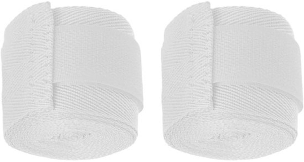 Boksen Handzwachtels - Handwikkels Verband - Vechtsport Training - Optimale Polsondersteuning - 150 cm Lengte - Wit
