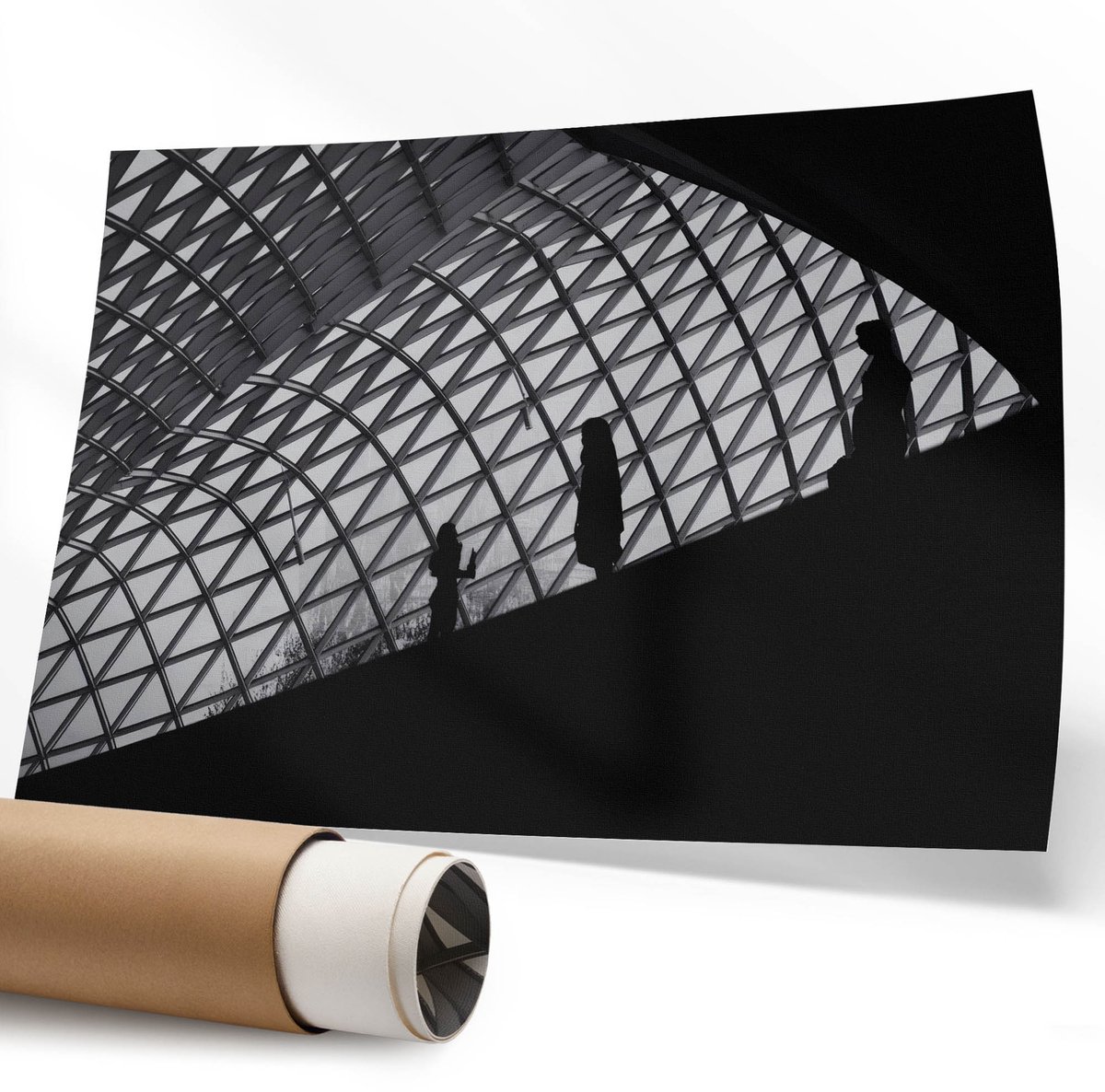 Coloray Polycanvas Wandposter - Formule Race, Fotografie - 594 x 840 mm - Grijs Patroon - Rechthoek - Interieurdecoratie - Kantoor - Modern