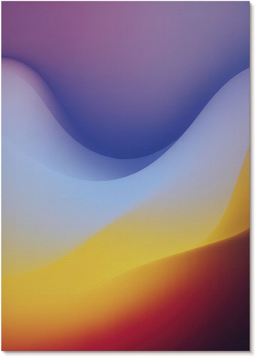 Tulup Polycanvas Poster - Retro Scène, Fotografie - A3 - Oranje Design - Rechthoek - Wandkunst - Woonkamer, Slaapkamer, Kantoor - Modern
