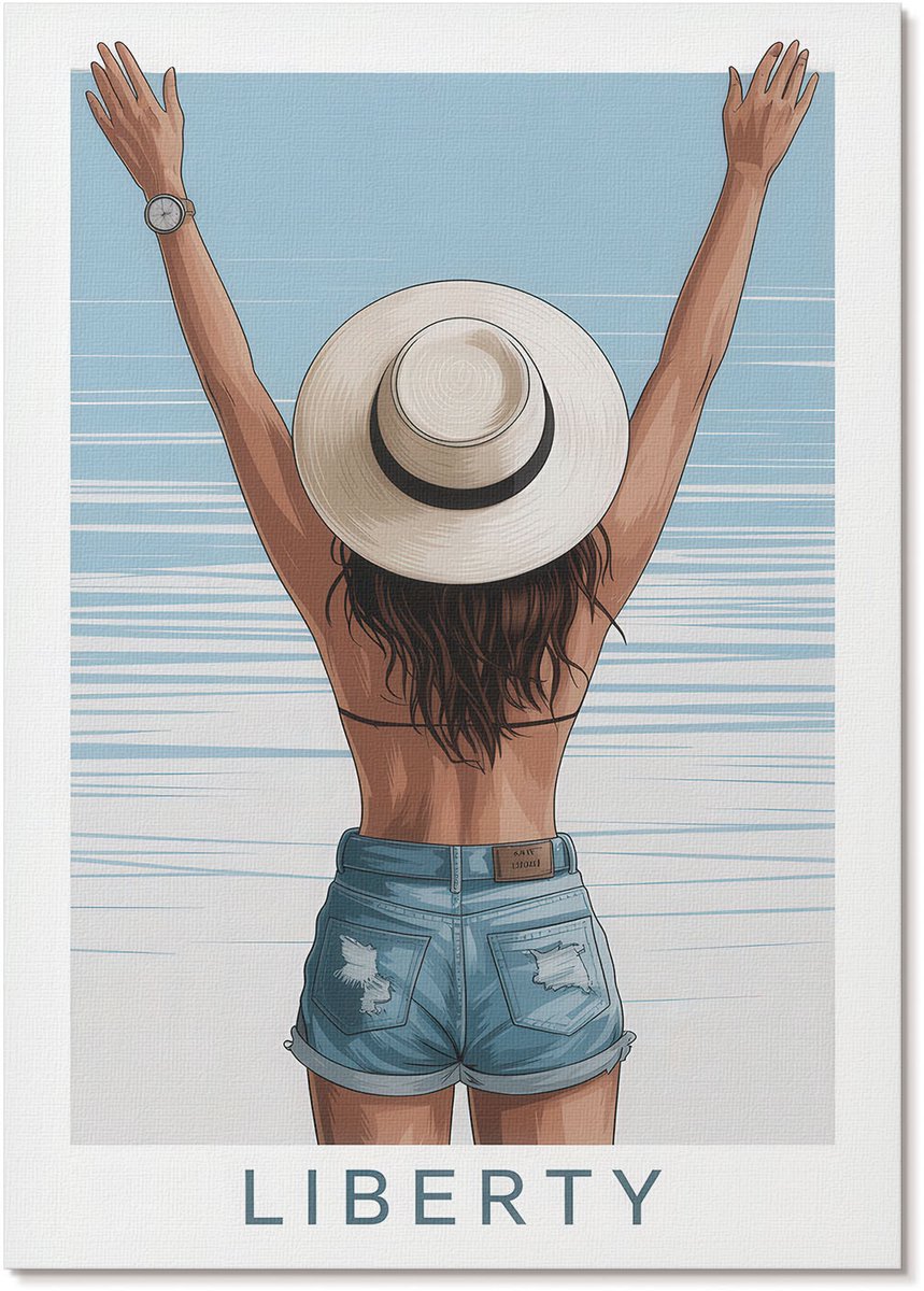 Tulup Canvas Poster Polycanvas - Reuzenrad, Fotografie - A3 - Wit Poster - Rechthoek - Kunstposter - Woonkamer, Slaapkamer, Kantoor - Modern
