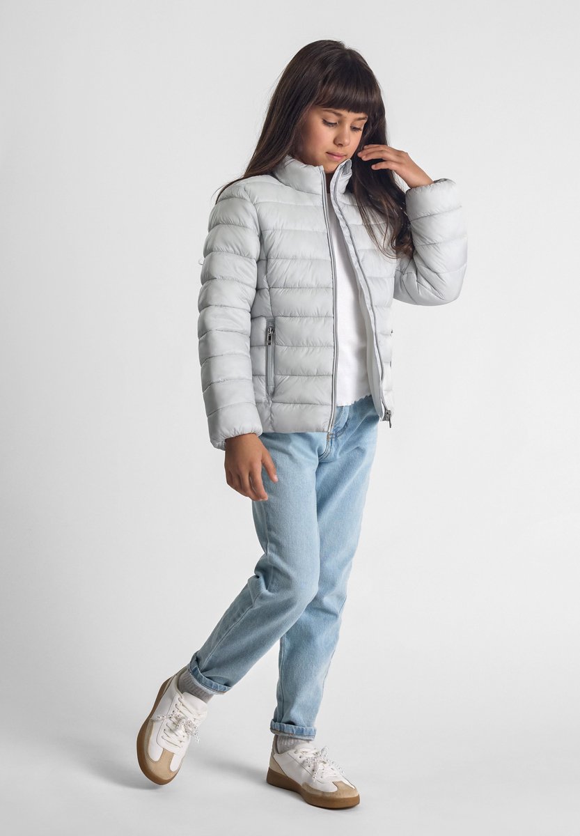 Minoti gewatteerde winterjas meisjes met opstaande kraag - puffer