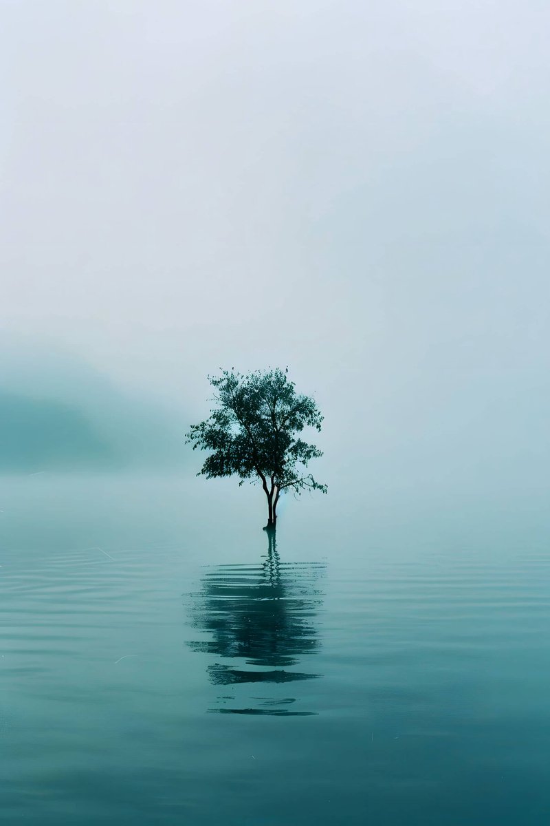 Zee Poster - Boom - Zee Boom - Natuur - Landschap - Artistieke - posters - formaat 70x100cm - Wanddecoratie - L3046MT