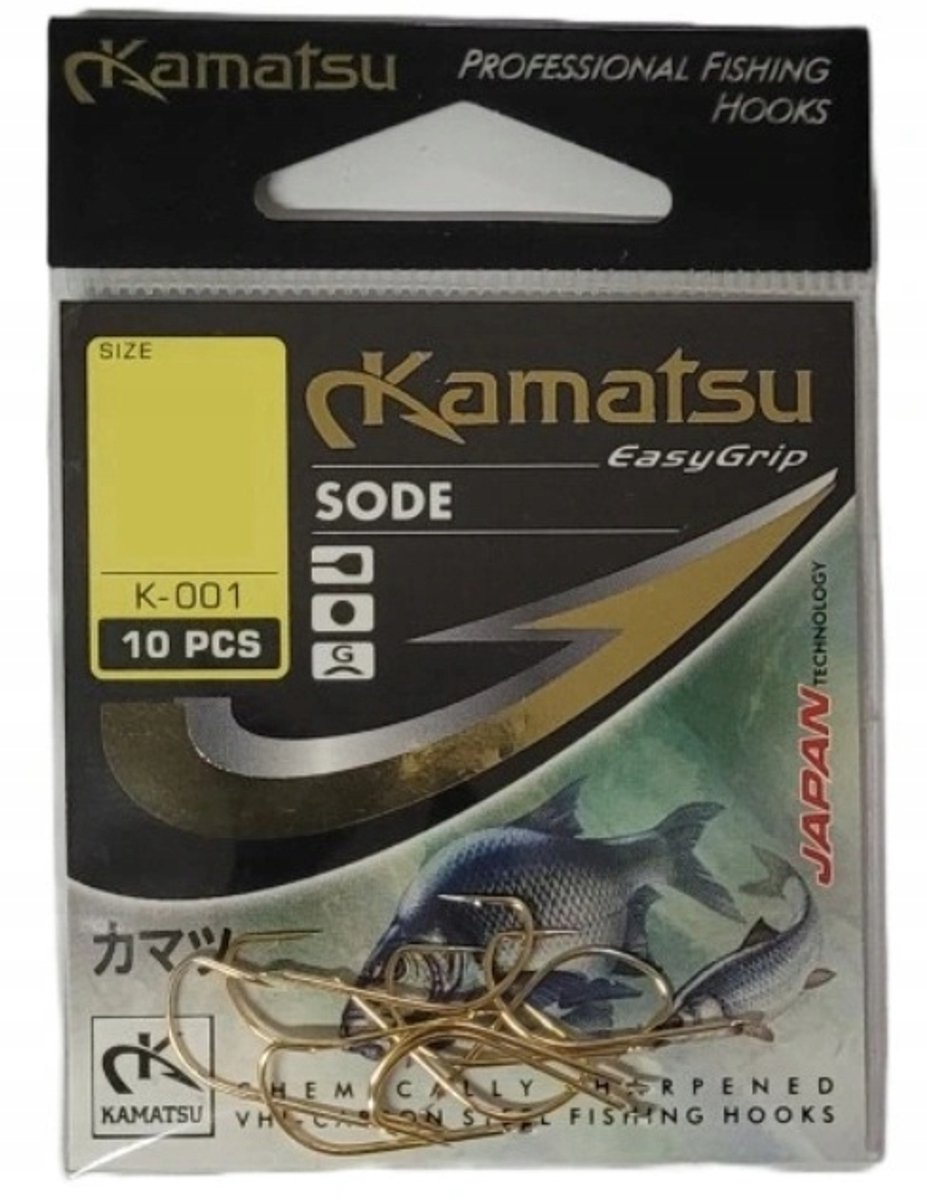 Kamatsu Sode Haak Goud - Maat 8 (10 stuks)