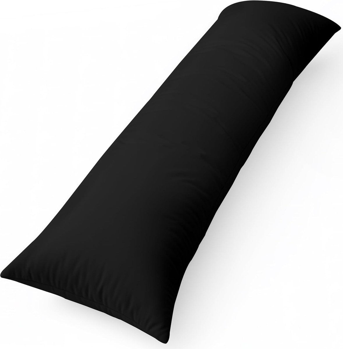 Lichaamskussen 40x145 cm voor zijslapers en zwangerschap, zwart