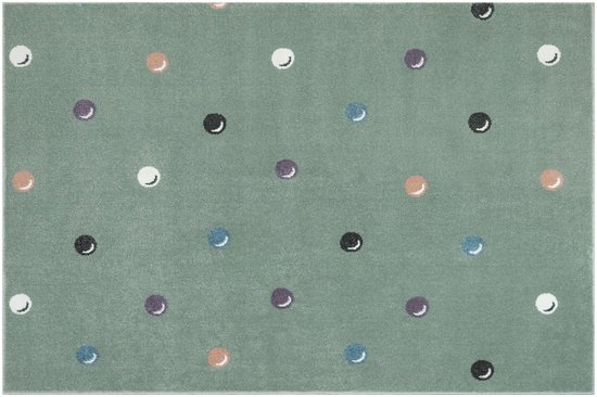 Zachte Kinderkamer Vloerkleed Groen Stippen 100x200 cm — afbeelding 4