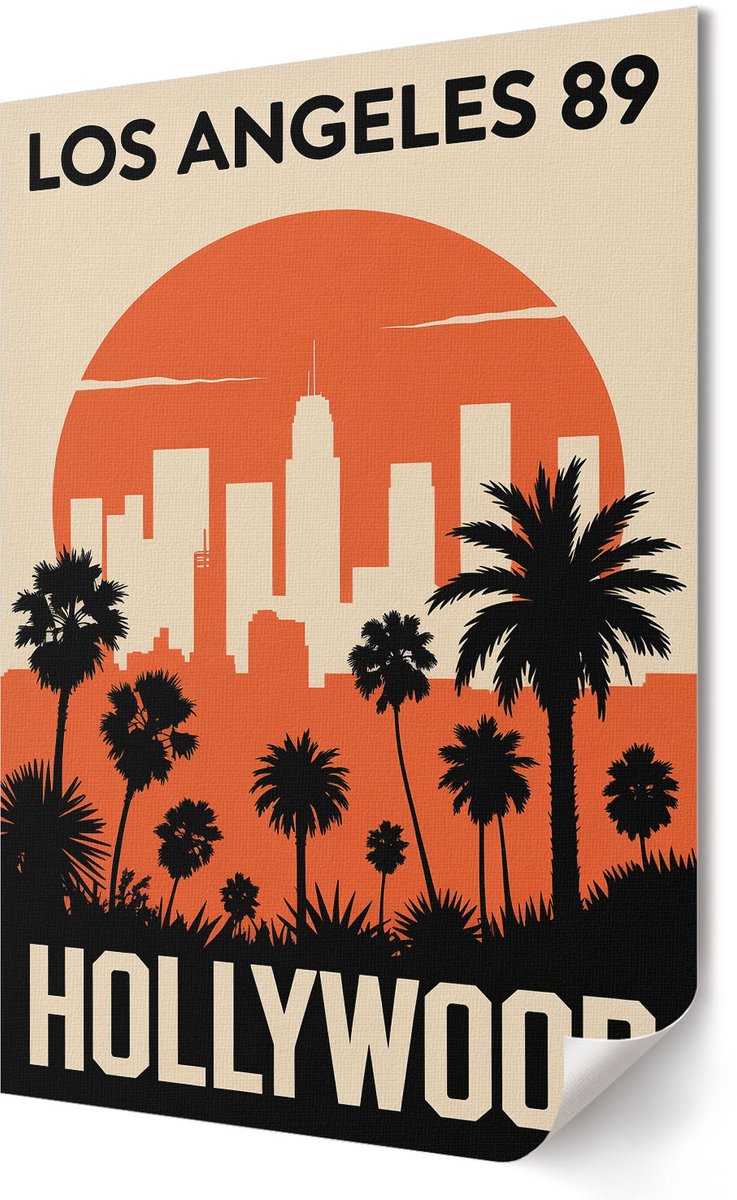 Coloray Polycanvas Poster - Berglandschap, Wit - A2 - Wit Wandposter - Rechthoek - Muurdecoratie - Woonkamer - Minimalist