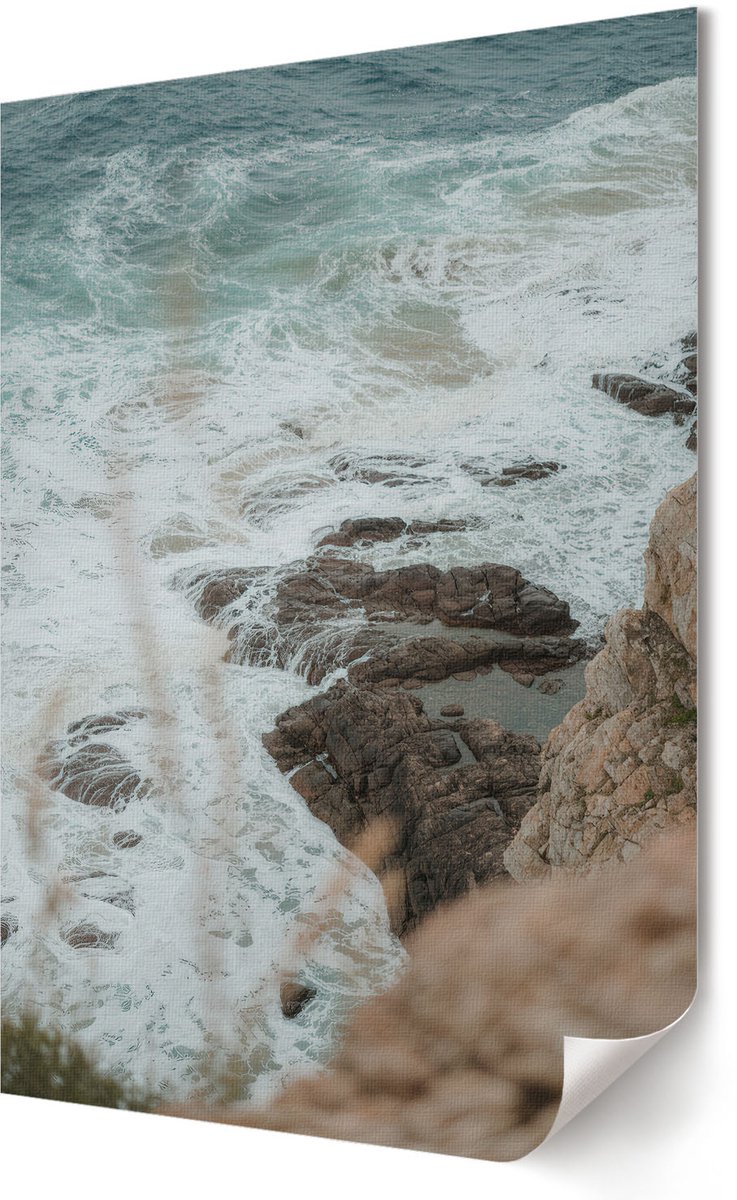 Coloray Polycanvas Wandposter - Zeegezicht, Fotografie - 594 x 840 - Turkoois Wandposter - Rechthoek - Canvasposter - Woonkamer - Modern