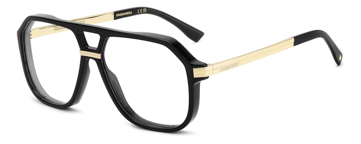 Dsquared2 D2 0218 Black 58/14/140.3 MAN Brilmonturen
