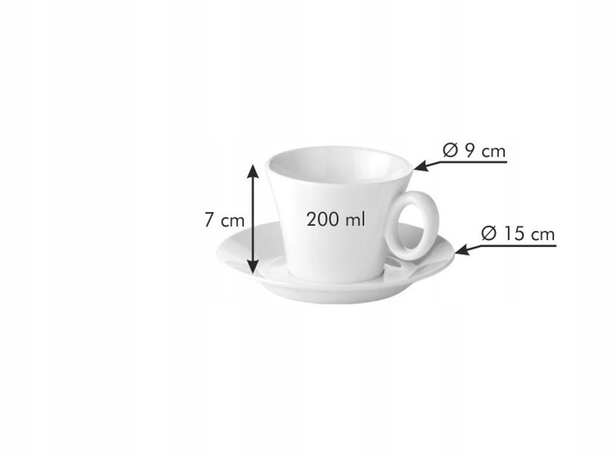 Tescoma Allegro Cappuccino Kop 200ml - Hoogwaardig Porselein