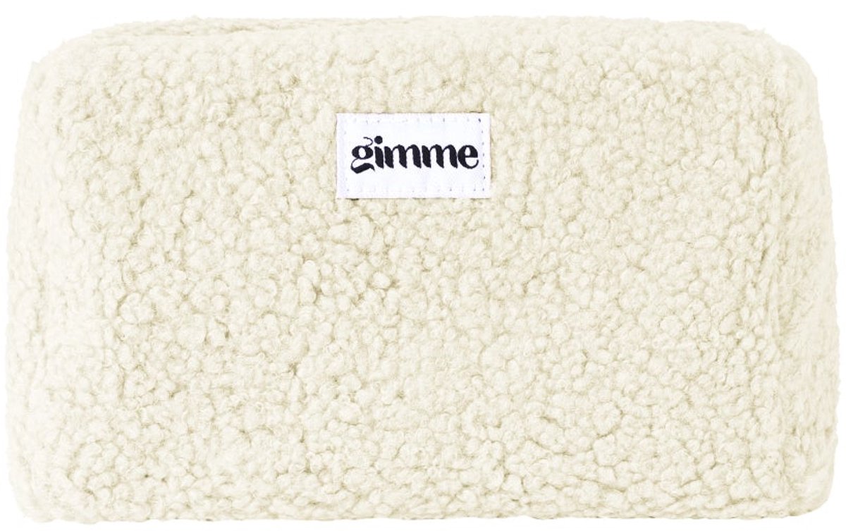 Gimme - Make - up tas teddy - Polyester - - Gebroken wit