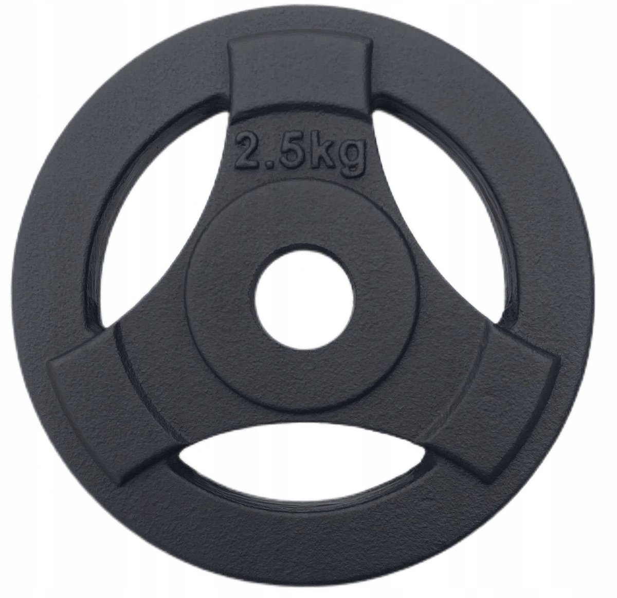 Gietijzeren Halterplaat 2,5 kg - Tri-Grip 30mm