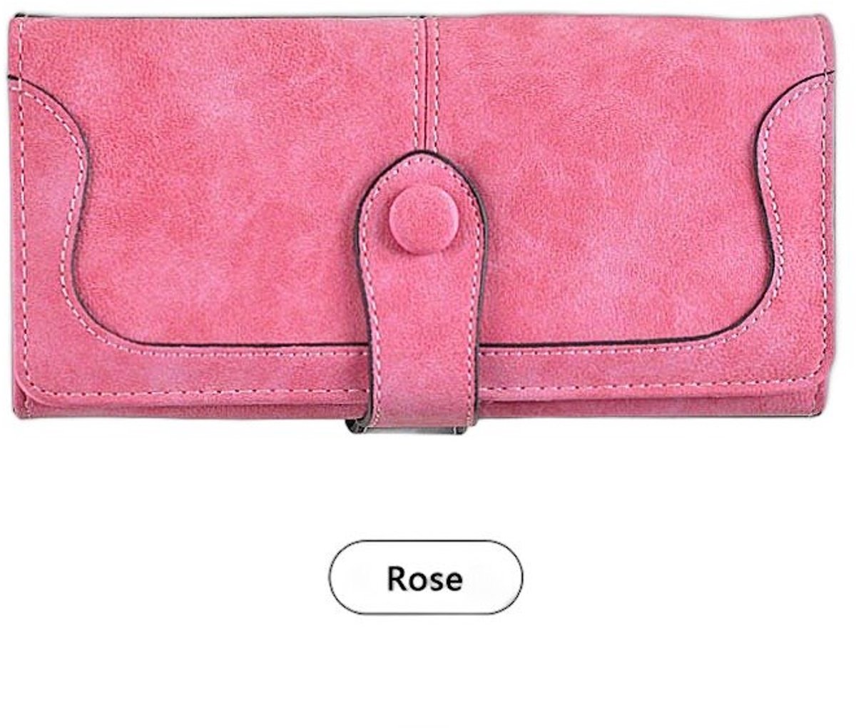 Currero Portomonee - Portemonnee Dames & Heren - RFID Anti Skim - Pasjeshouder - Klein Model - Met Rits - Kunstleer - Roze