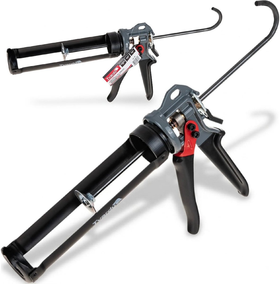 Tvardy Heavy duty kitpistool 300 ml met 4000 N drukkracht en metalen open frame voor montagewerk