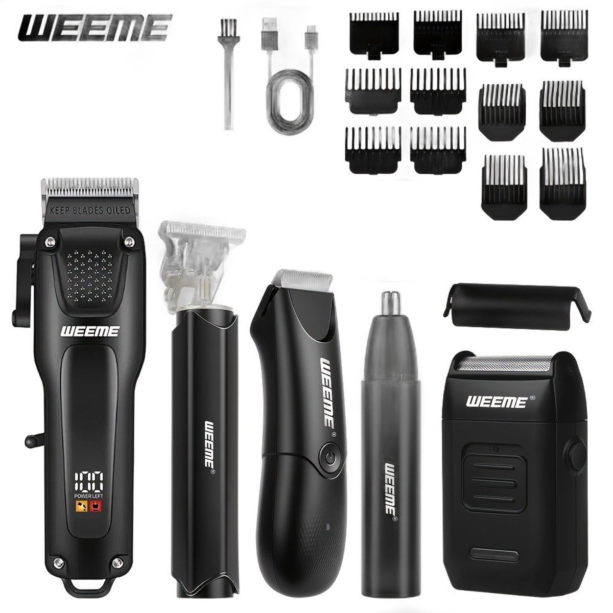 Currero Foil Shaver - Scheerapparaat Mannen - Hoofd Scheerapparaat - Head Shaver - Tondeuse met Trimmer - Lichaam en Baard - Oplaadbaar