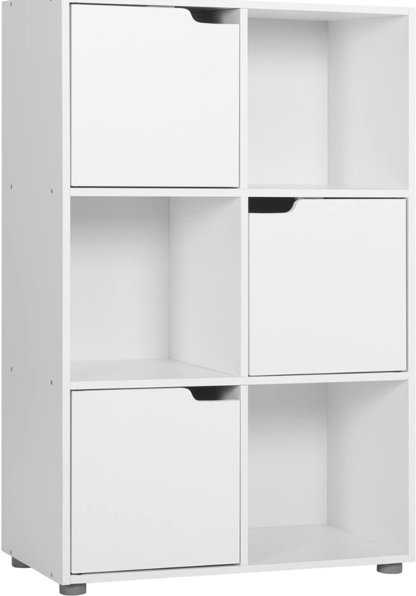 NIVA® Boekenkast - Boekenkasten - Boekenrek - Wit - 31cm x 60cm x 91cm