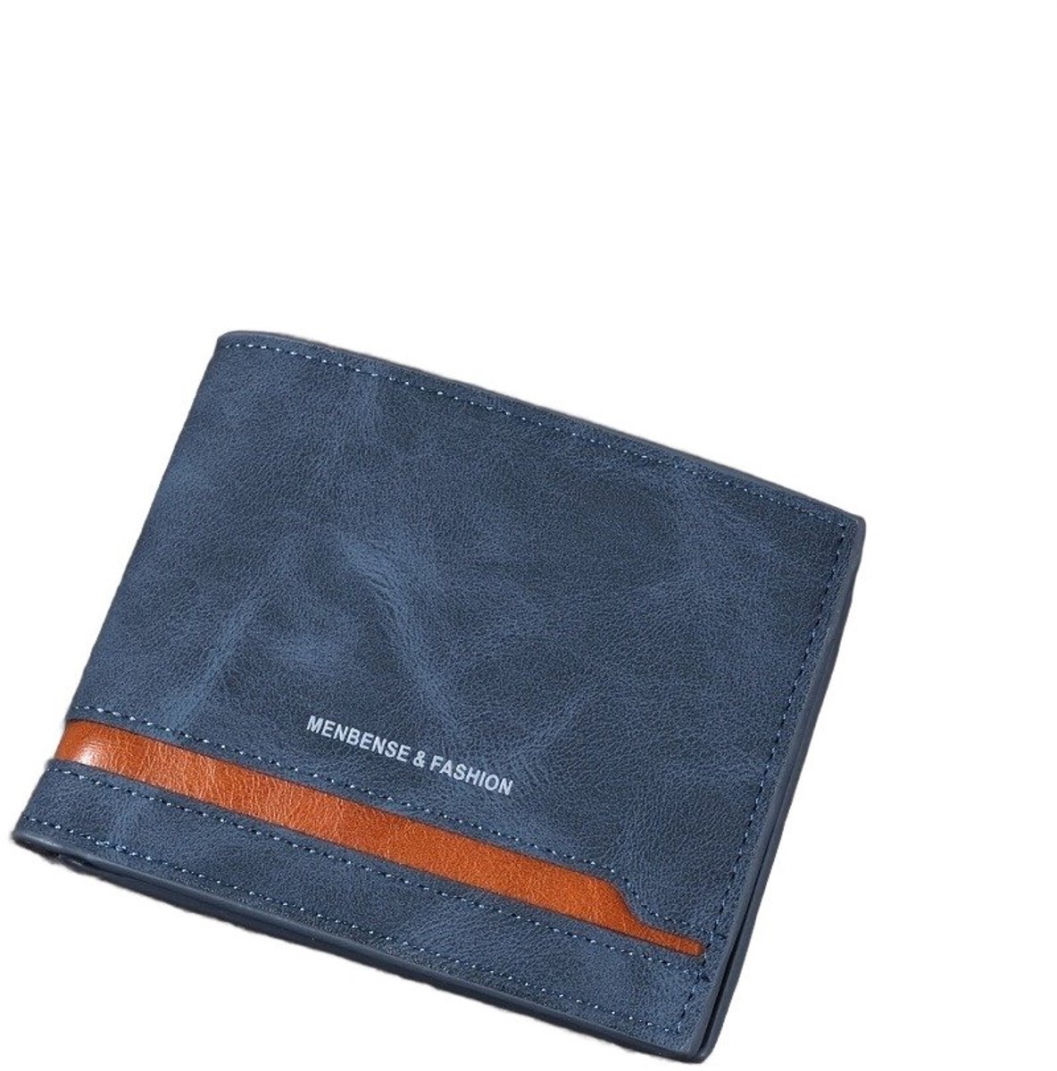 Currero Portomonee - Portemonnee Dames & Heren - RFID Anti Skim - Pasjeshouder - Klein Model - Met Rits - Kunstleer - Blauw