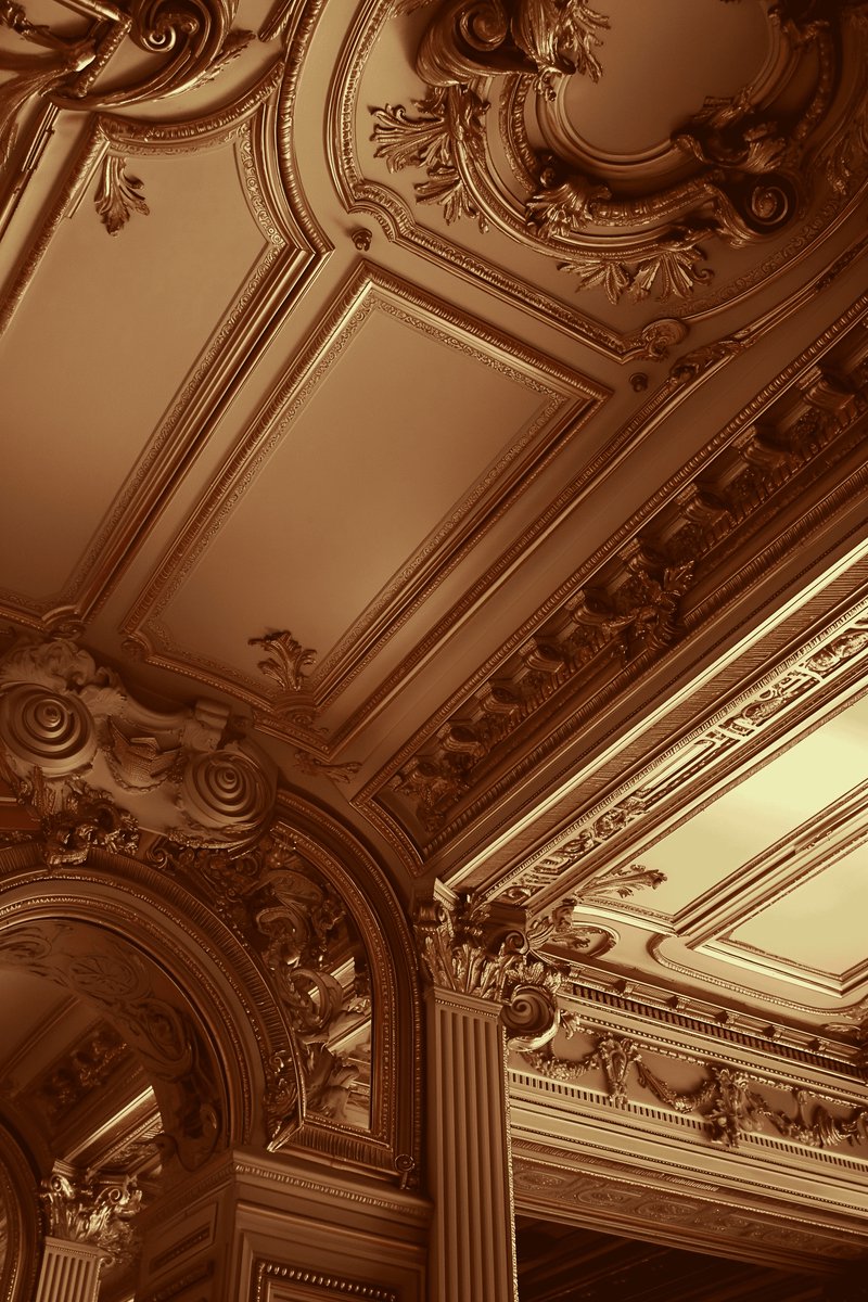 Plafond Poster - Bronze Decoratie - Huisdeco - Herenhuis - posters - formaat 30x40cm - Wanddecoratie - XS2149YR