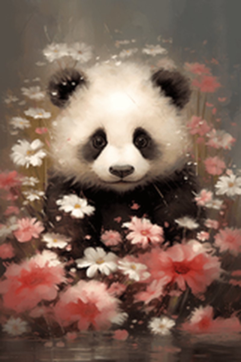 Pandaposter - Kinder - Aquarel - posters - formaat 70x100cm - Wanddecoratie - L983CW