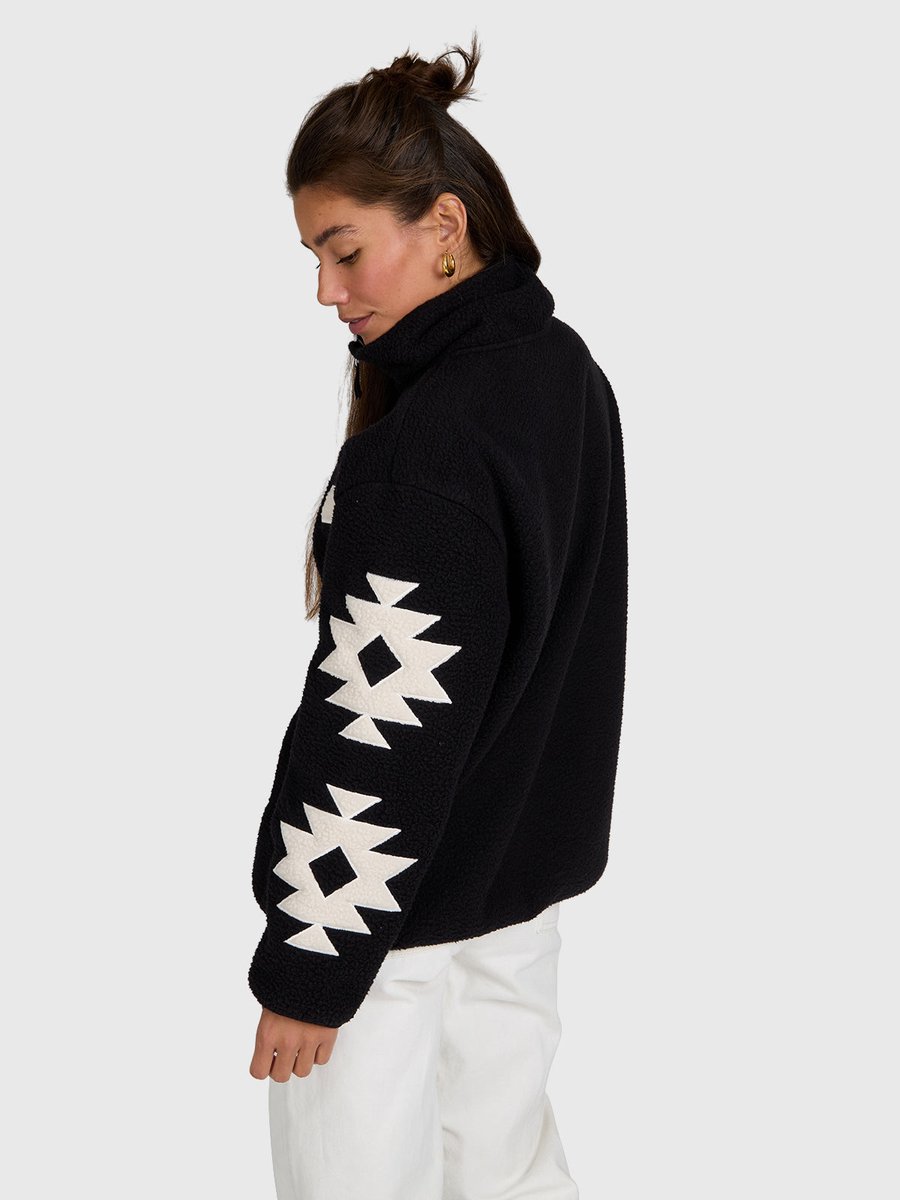 Brunotti - Charley Teddy Fleece Dames - Black - Fleece met Rits - Loose Fit - Extra Warm - Ademend - XL — cadeau in Mode & Accessoires - foto 4