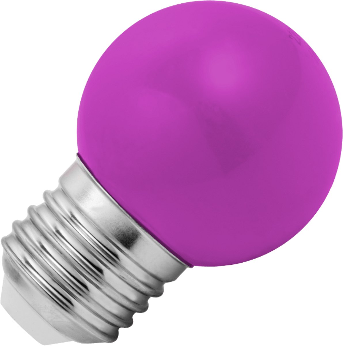 Lighto | LED lamp | Grote fitting E27 | Paars | Kogellamp | 45mm | 1.5W | Dimbaar | Geschikt voor prikkabel