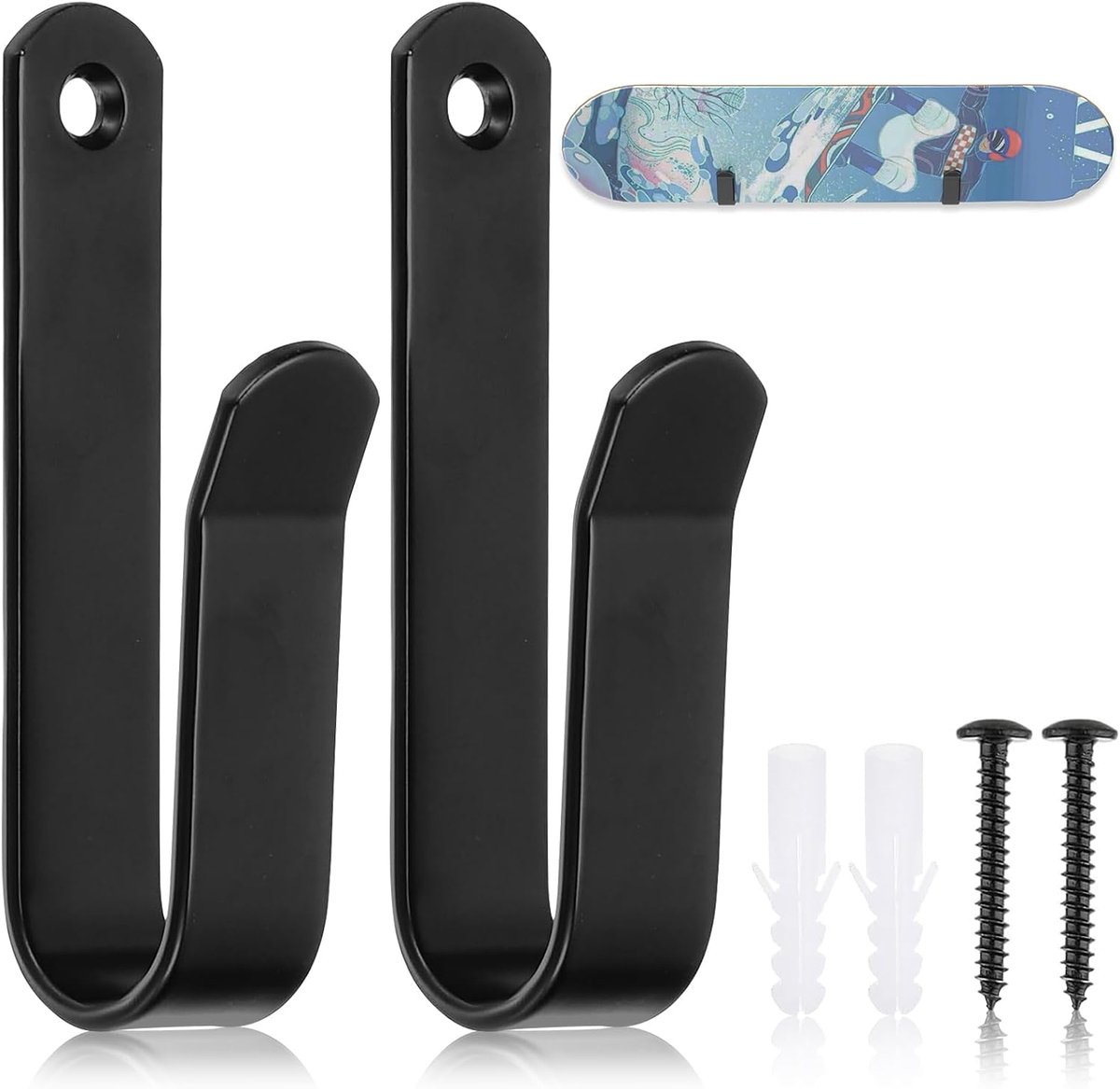 Wandhouder voor skateboard, snowboard, wandhouder, horizontale wandhouder, voor skateboards, longboards en snowboards