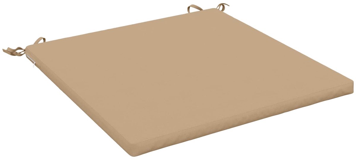 vidaXL Zitkussens - SOEST - 100% - Polyester - Zand - 60 - x - 60 - x - 3 - cm