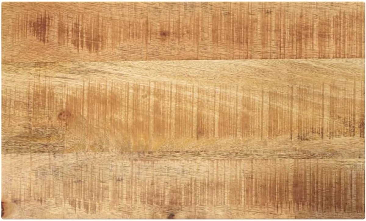 Vervangend tafelblad, eettafelblad, vervangingsplaat voor tafel, houten tafelblad, geschikt voor restaurant, café, hotel, eetkamer, 60 x 40 x 2,5 cm, rechthoekig, ruw massief hout