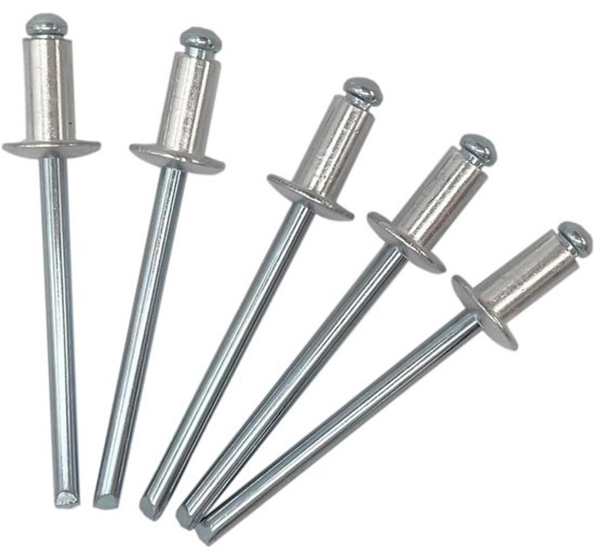 100 Stuks Popnagels 4 x 8 mm Aluminium/Staal Open Type Dome Head