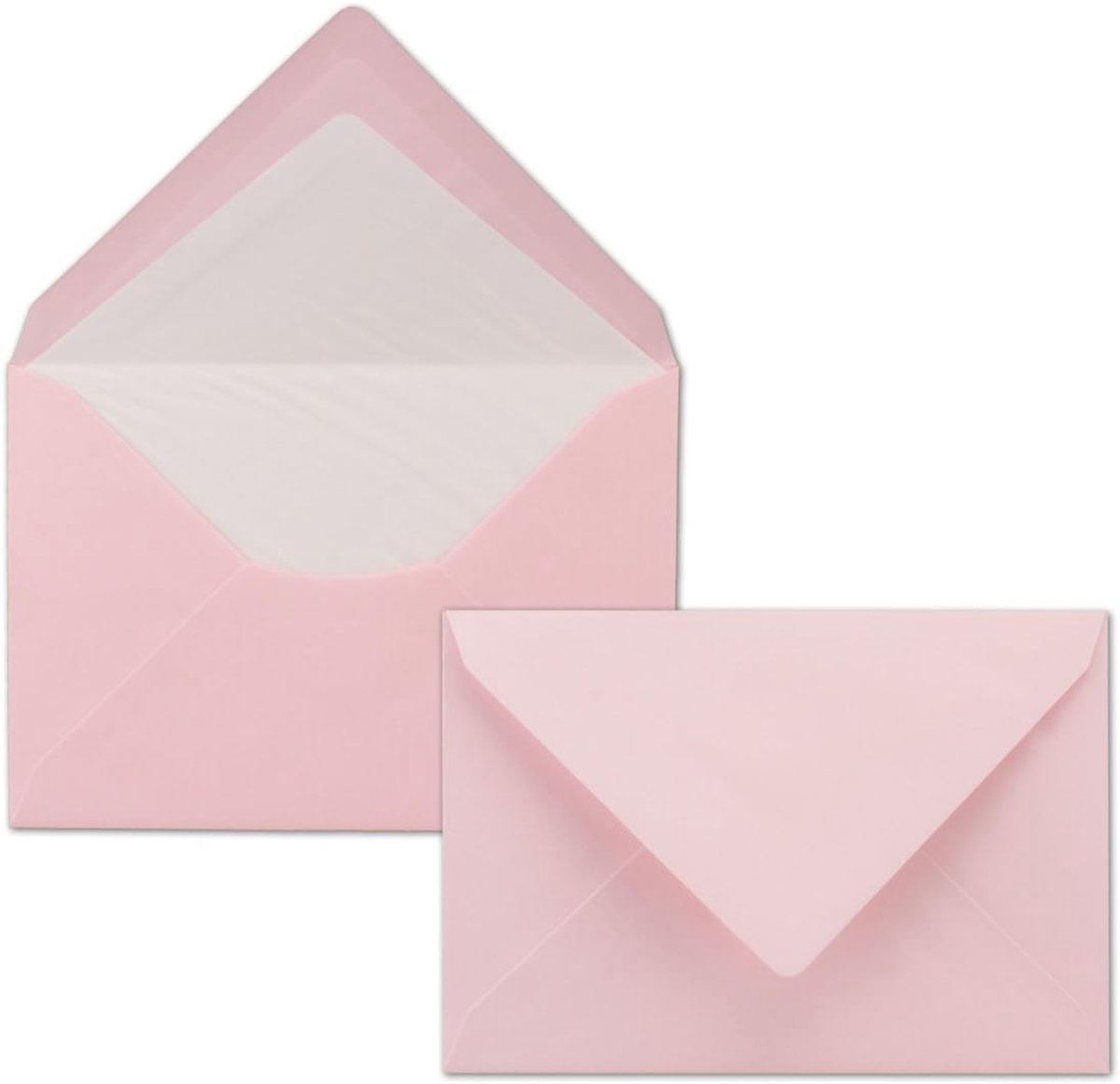 25 Enveloppen Roze - DIN C6 - gevoerd met wit zijdepapier - 80 g/m² - 11,4 x 16,2 cm - natte kleefsluiting - NEUSER PAPIER