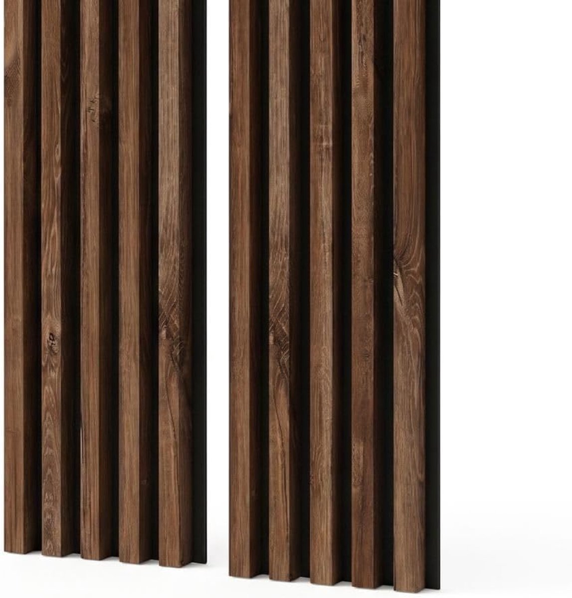 Wandpanelen Akoestische Panelen 240x53 cm Kleur: Eiken Stirling, Lamellenwand op Vilt Wandbekleding als Geluidsisolatie Binnendecoratie Lamellenbekleding