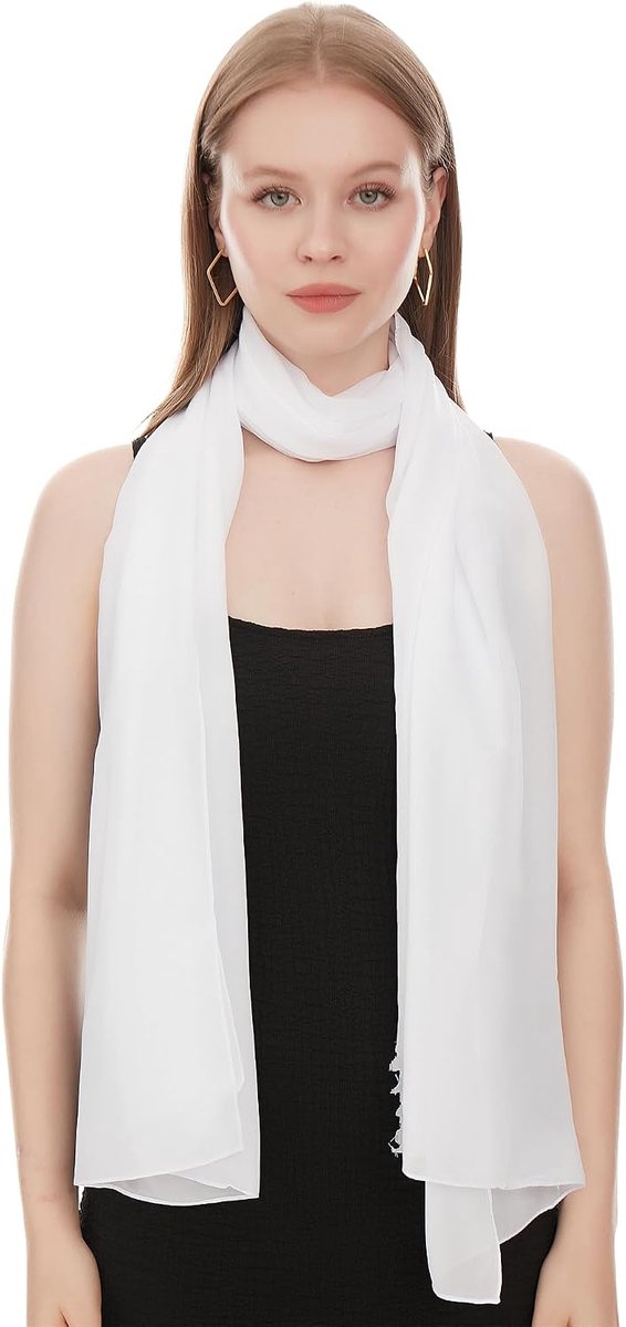 Sjaal Voor Dames - Zijdezacht En Vederlicht - Elegante Halsdoek Voor Dames - Premium Sjaal Dames - Onderhoudsvriendelijke Sjaal - Damessjaal