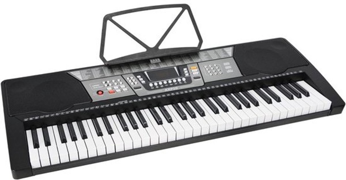 Draagbaar Elektronisch Keyboard 61 Toetsen Inclusief Standaard en Adapter voor Beginners
