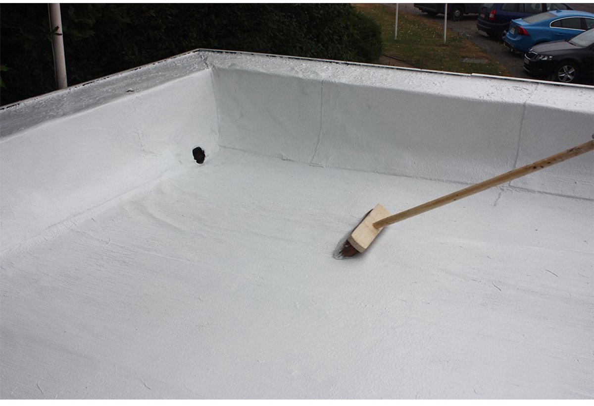 AQUAPLAN Dak-Reflect – set – Witte Reflecterende Dakcoating voor Platte en Hellende Daken – UV-Reflecterend – Verhoogt Rendement Zonnepanelen – Renoveert Bitumen Dakbedekking – 8 l