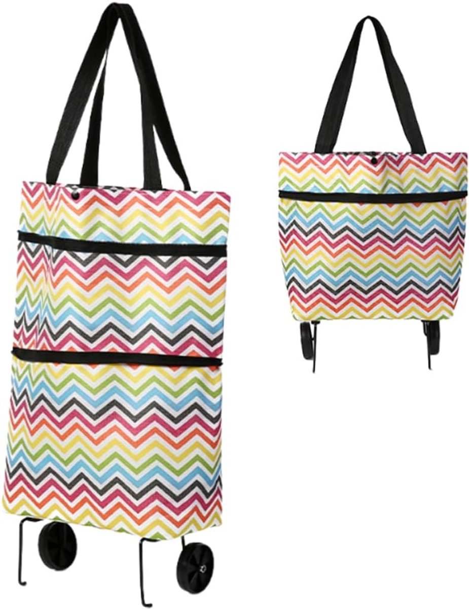 boodschappentas met wieltjes, multifunctioneel, robuust, 2-in-1 boodschappentrolley, 20 l, licht, voor trappen, belasting tot 10 kg, voor keuken, verjaardag
