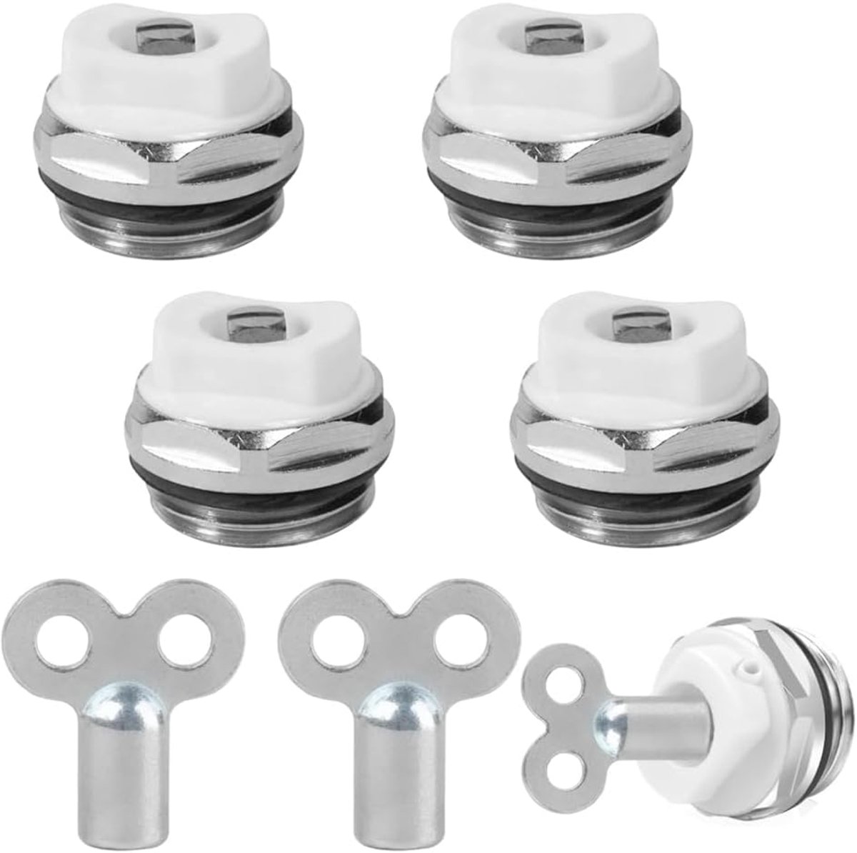4-delige set ventielassen. 1/2 Radiador 1/2 cm. De kraan is geschikt voor de radiateur