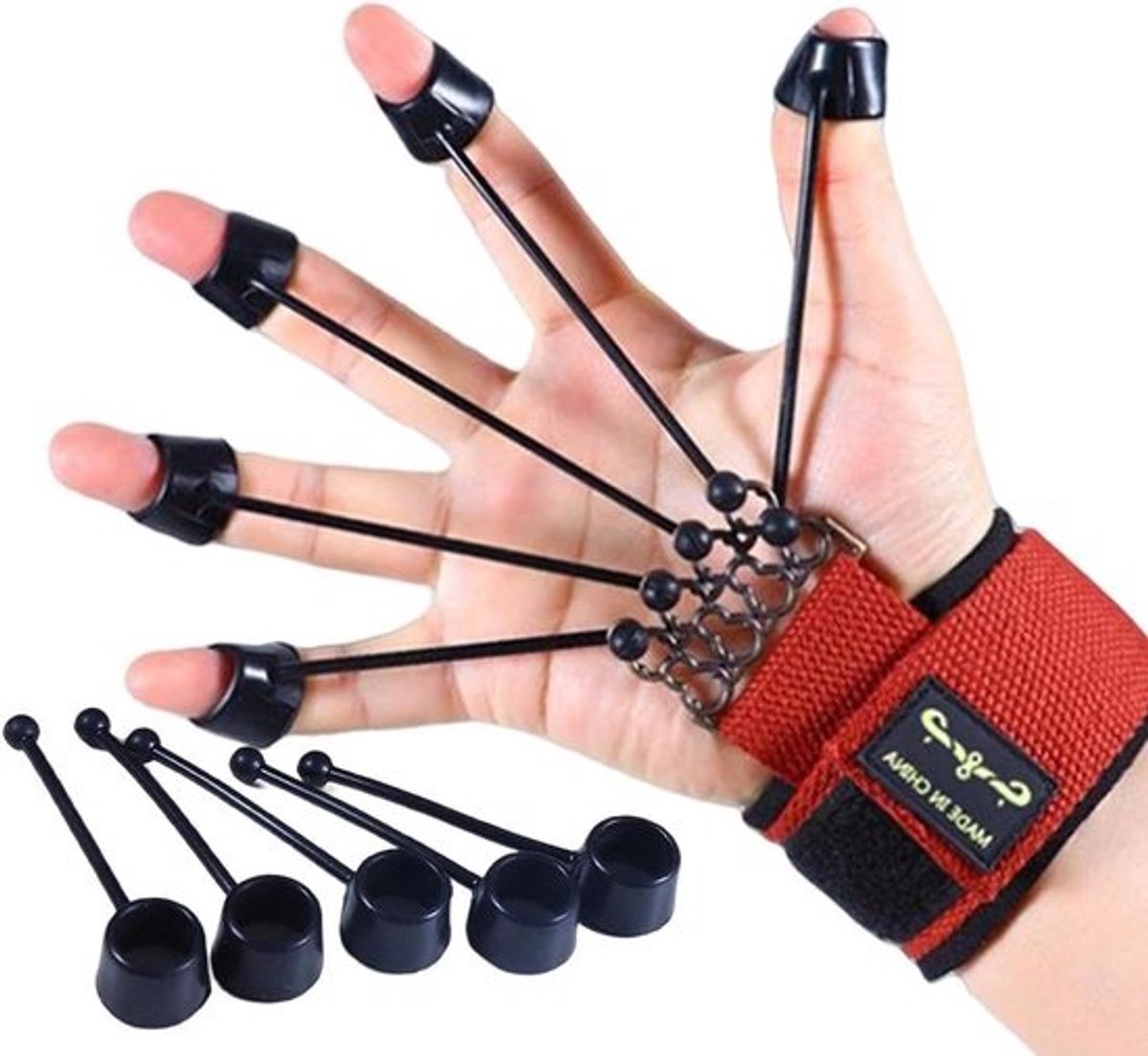 Vinger Versterker - Hand Trainer - Vinger Kracht - Verstelbare Weerstand - 18 x 5 cm - Niet gespecificeerd