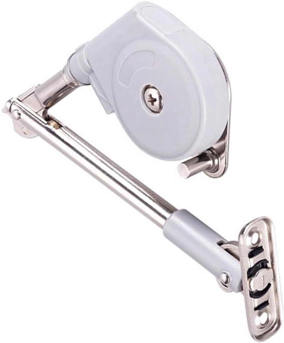Kastdeur Steun - Liftsteun Deur - Kastdeur Ondersteunen - Soft Close Mechanisme - 24 x 5.5 cm - Zilver