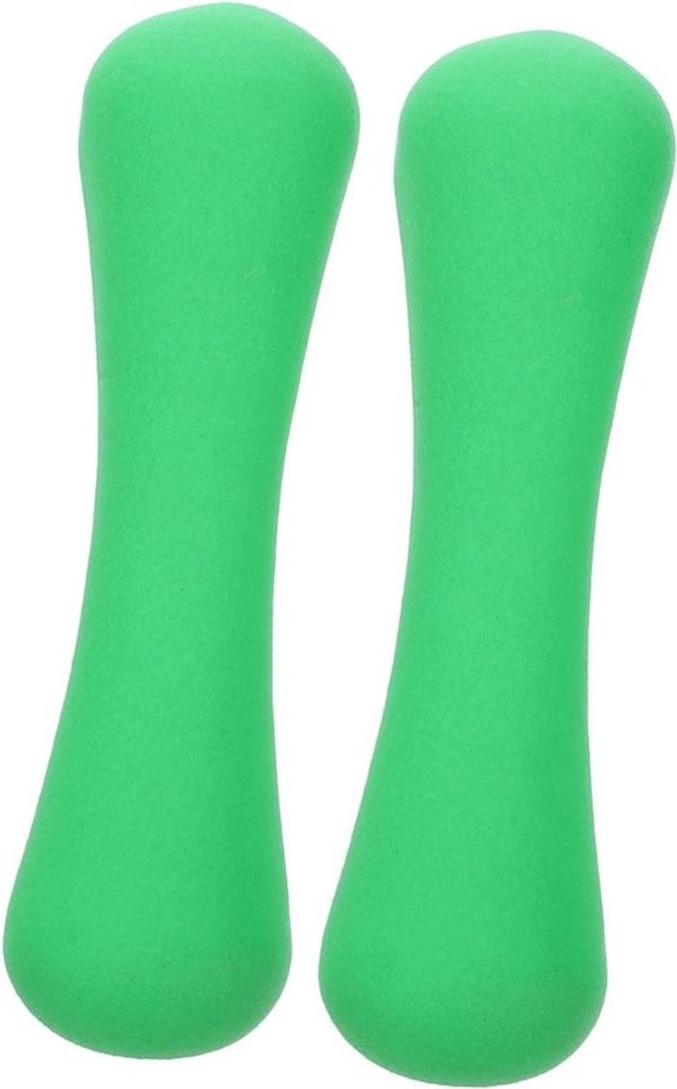 Kinder Halters - Mini Hantels - Kinderen Actief Houden - Lichtgewicht PVC Materiaal - 13 cm - Lichtgroen