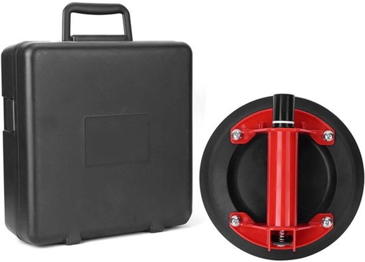 Vacuüm Handpomp - Zuignap Lifter - Gladde Oppervlakken Verplaatsen - Enkele Kaak Ontwerp - 8 Inch - Zwart