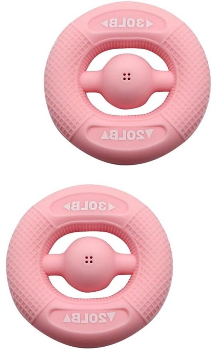 Grip Trainer Set - Handversterker Oefening - Kracht Training - Met Massagefunctie - 2 stuks - Roze