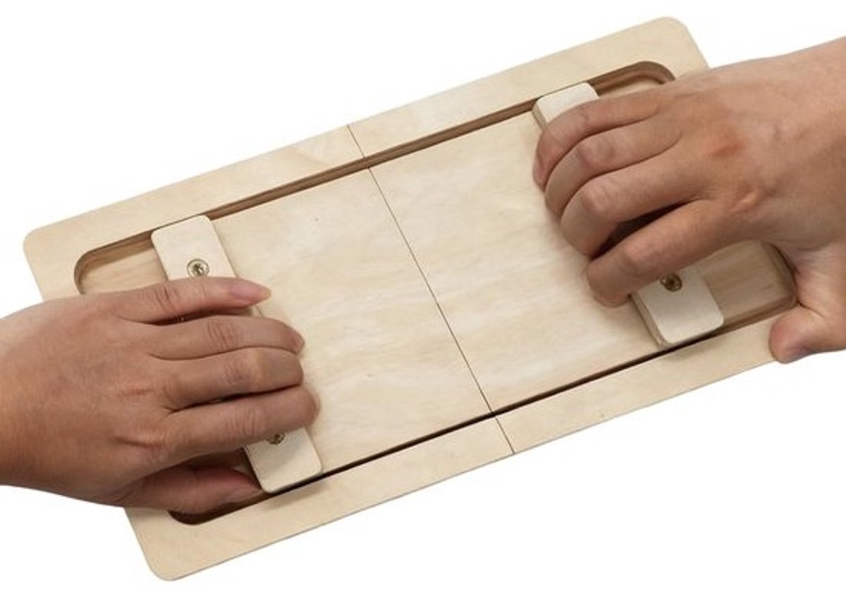 Touwtrekken Trainingsbord - Vingerkracht Trainer - Klimmen Kracht Opbouwen - Interactief Houten Ontwerp - 28 x 14 cm - Houtkleur