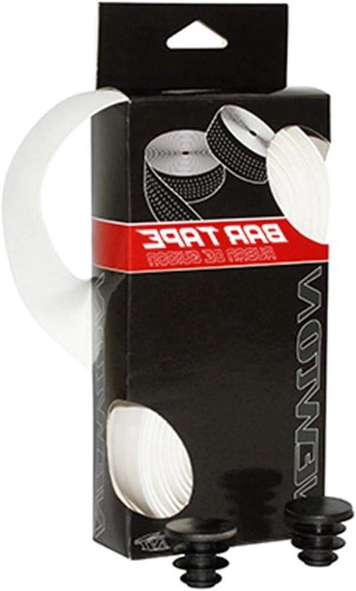Ophangband met pluggen - Stuurband Kurk - Fietscomfort Verbeteren - Natuurlijk Materiaal - Maat M - Wit