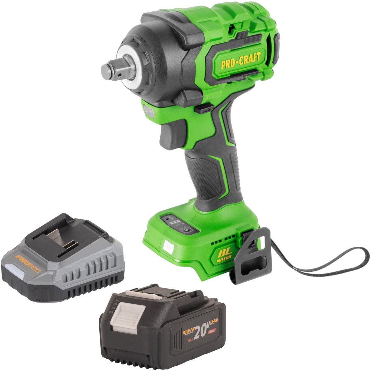 Procraft PWA18bb accu-slagmoersleutel 20 V 550 Nm 1/2" borstelloos solo - zonder accu, zonder oplader