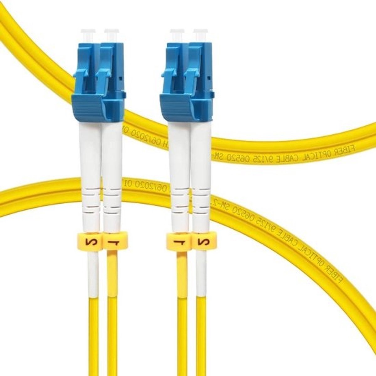 0.5m, 2-Pack OS2 LC to LC LWL Fiber Patch Cord, Length Options: 0.2m-200m, 1G/10GB Singlemode Duplex LC-LC 9/125um SMF LWL Cable LSZH