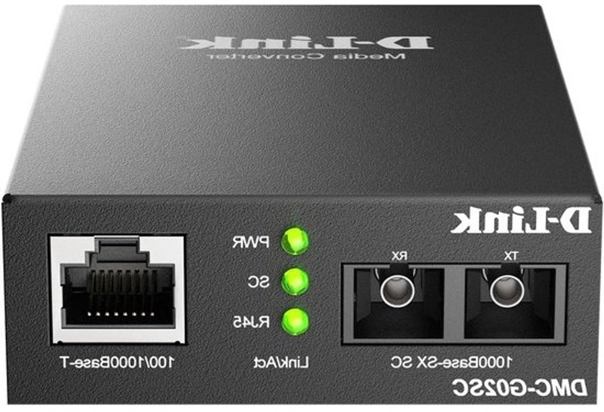 Mediaconverter Gigabit Ethernet - Glasvezel Adapter - Netwerk Uitbreiden - Multi-mode Glasvezel - 550m Bereik - Zwart