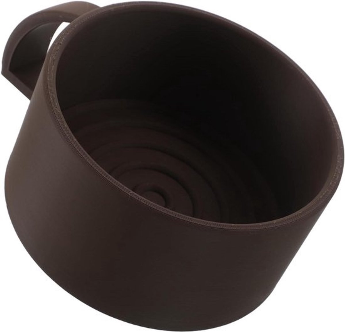 Scheerkom met handvat - Scheerzeepkom - Romig schuim maken - Verbeterde schuimvorming - 15 x 12 x 5.9 cm - Bruin