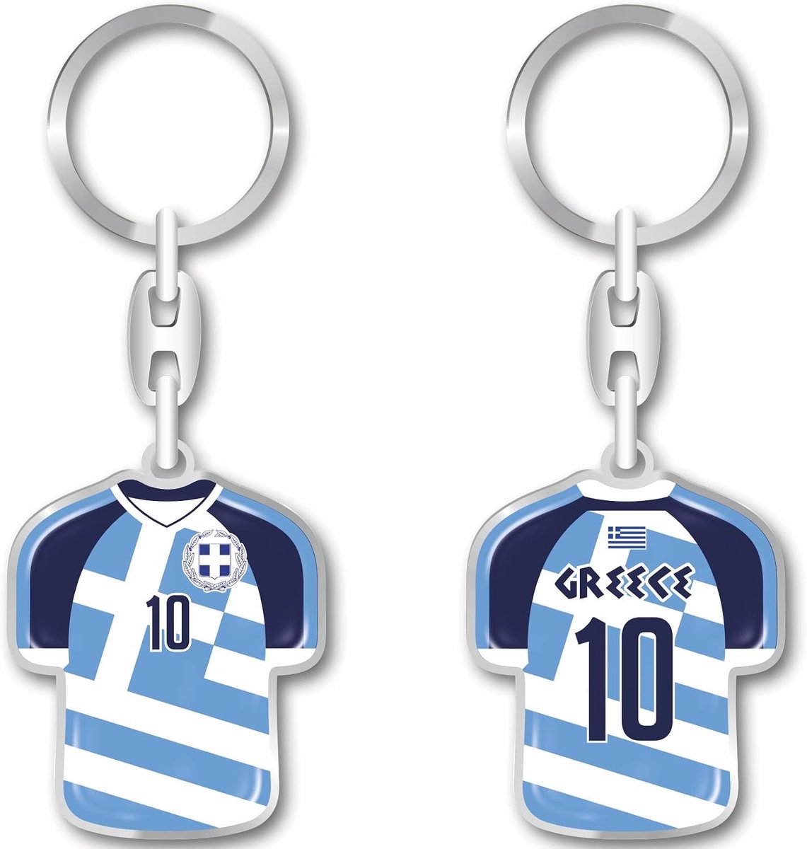 sleutelhanger tricot sleutelring harscoating 3D-effect + sticker praktische functionaliteit - TR, Meerkleurig, 90 mm