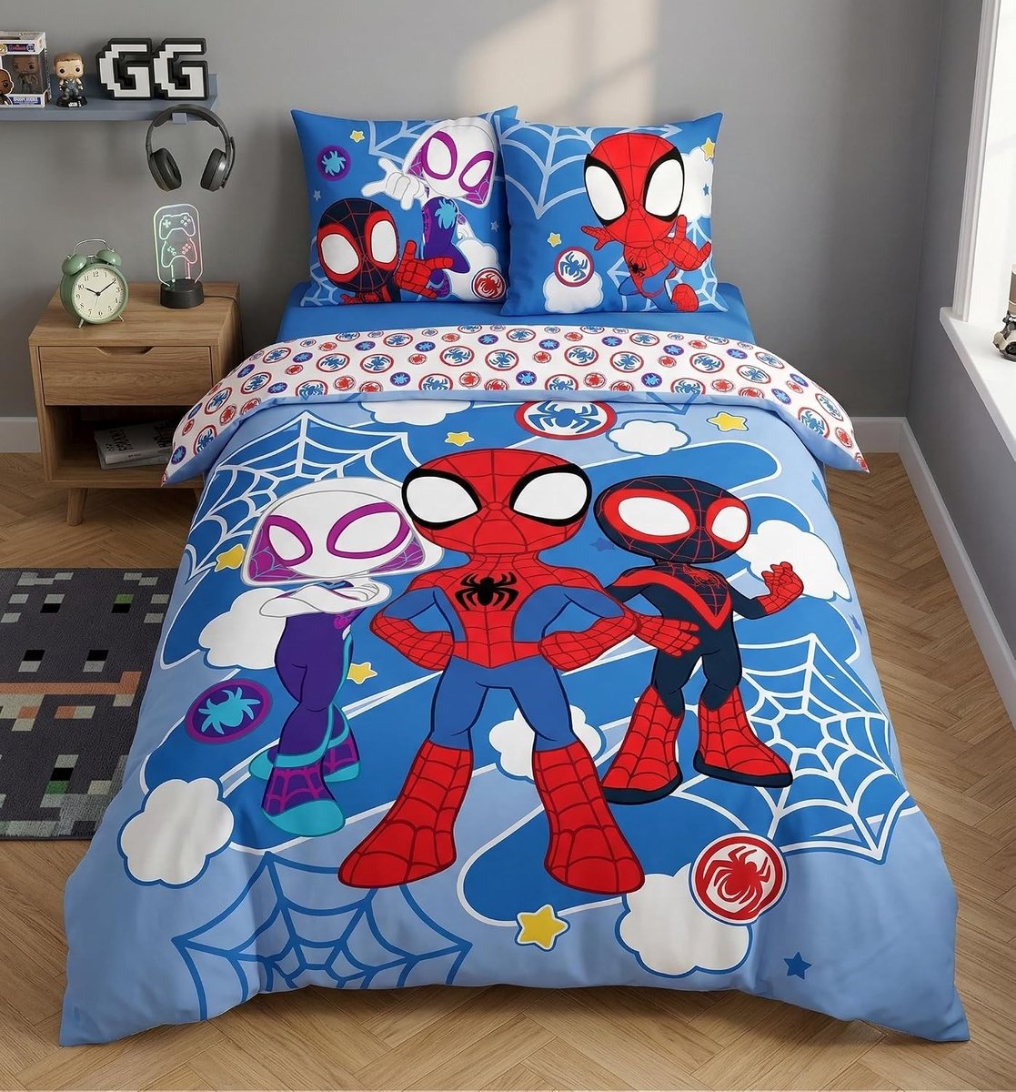 Spiderman 1-Persoons Dekbedovertrek 140x200 + Kussensloop