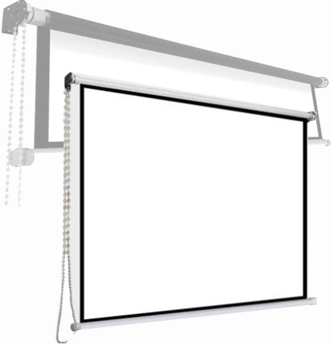 Projectiescherm - Beamerdoek - Thuisbioscoop Creëren - Handmatig Neerklapbaar - 50 Inch 16:9 - Wit