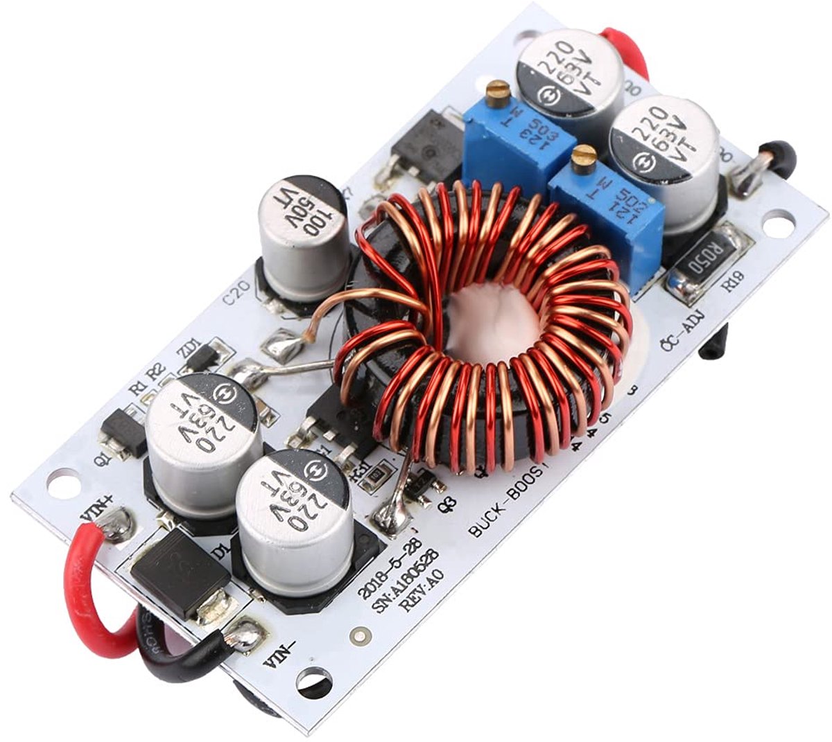 Automatische Step-Up Down Voedingsmodule Boost Voltage Converter Spanning/stroom instelbaar